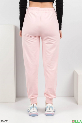 Женские светло-розовые спортивные брюки