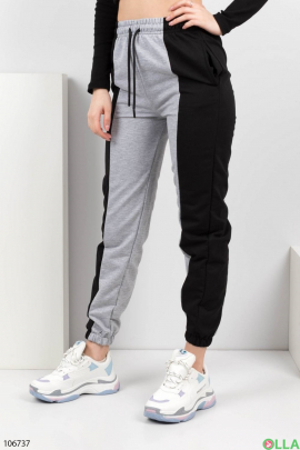Women's black and gray sweatpants