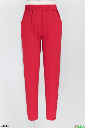 Women's sports trousers with stripes