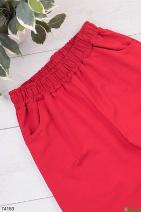 Жіночі спортивні червоні брюки