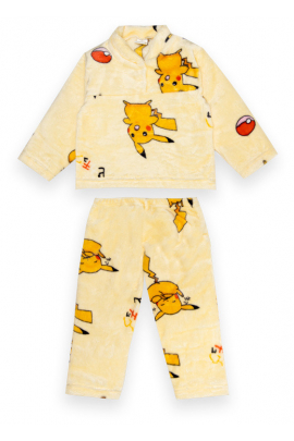 Детский теплый костюм для девочки велсофт на рост (70019) Желтый 