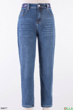 Женские синие  джинсы