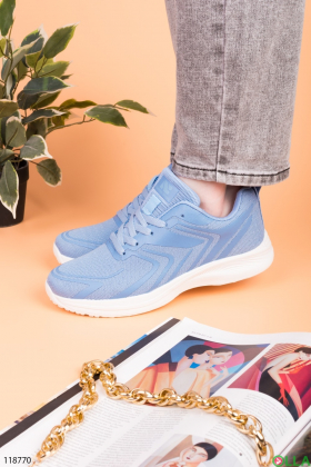 Women's blue lace-up sneakers