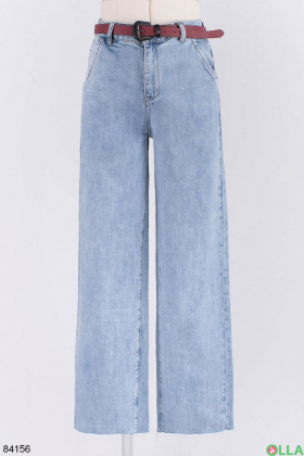 Жіночі джинси-кольш з ременем