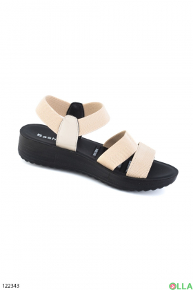 Women's milky colored low-top sandals