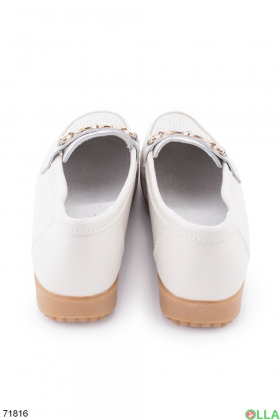 Women's Light Beige Perforated Ballerina Shoes