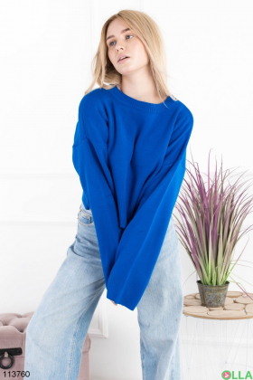 Женский синий свитер