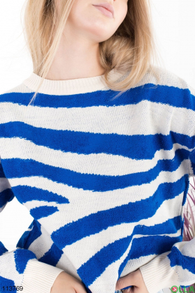 Women's two-tone patterned sweater