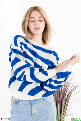 Women's two-tone patterned sweater