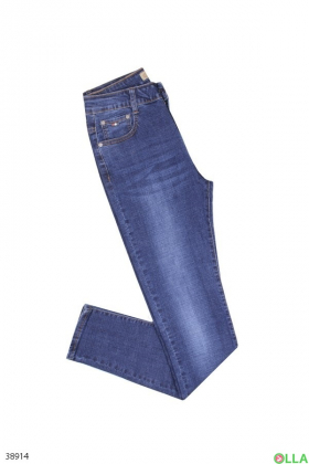 Женские  синие джинсы