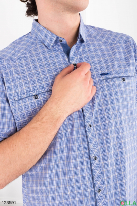 Men's blue and white batal shirt