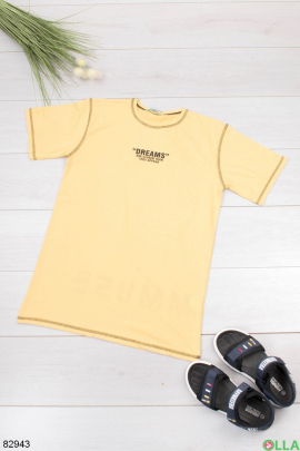 Женская желтая футболка 