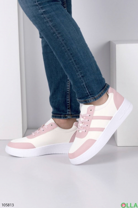 Жіночі біло-рожеві кросівки