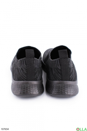 Men's dark grey textile sneakers