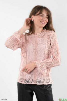 Женская розовая блуза