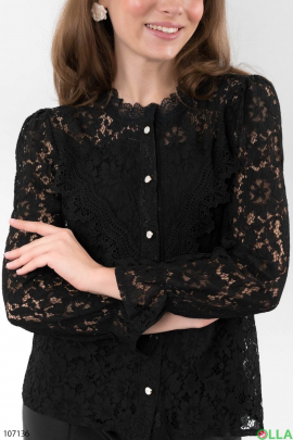 Женская черная блуза