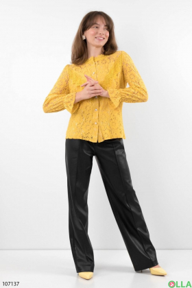 Женская желтая блуза