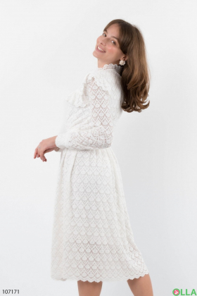 Women's white dress with lace