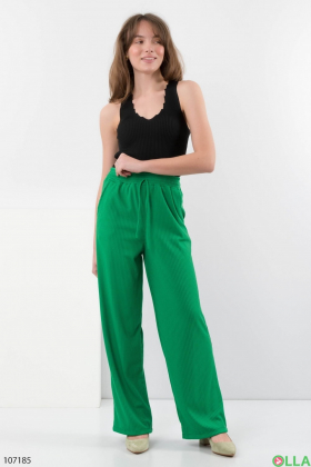 Women's green palazzo trousers