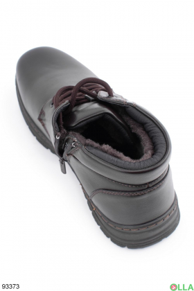 Чоловічі темно-коричневі зимові черевики