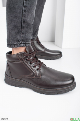 Чоловічі темно-коричневі зимові черевики