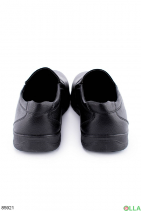 Чоловічі чорні туфлі з еко-шкіри