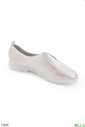 Women's golden eco-leather shoes