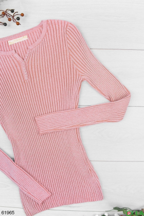 Женский розовый свитер