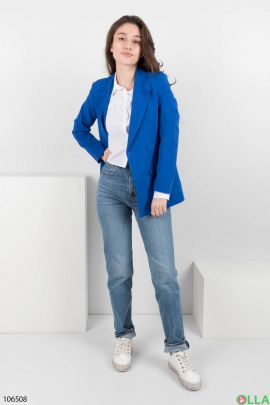 Жіночий синій піджак
