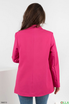 Жіночий рожевий піджак батал