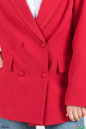 Жіночий червоний піджак батал