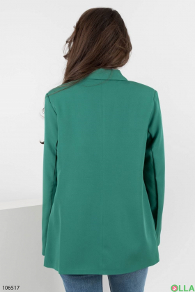 Женский зеленый пиджак батал