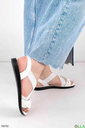 Women's white sandals