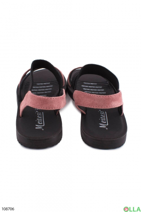 Women's black and pink sandals