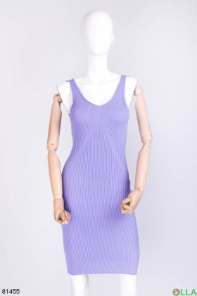 Жіноча фіолетова трикотажна сукня