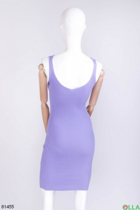 Жіноча фіолетова трикотажна сукня