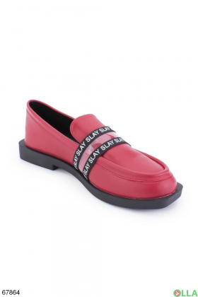 Женские красные туфли из эко-кожи