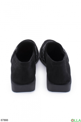 Eco-suede women's black shoes