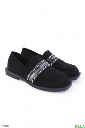 Eco-suede women's black shoes
