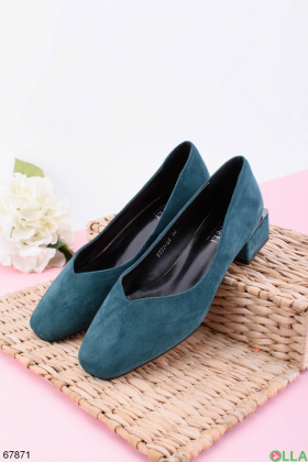 Women's green high heel shoes