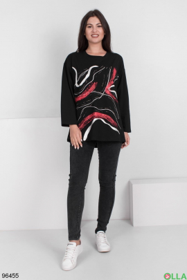 Women's black sweatshirt with print