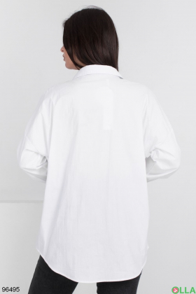 Женская белая рубашка с надписями