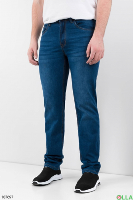 Мужские синие джинсы 