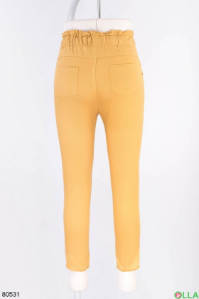 Женские темно-желтые джинсы