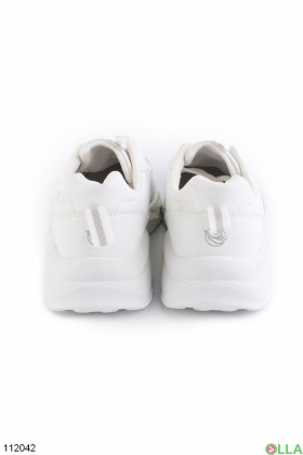 Чоловічі білі кросівки із еко-шкіри