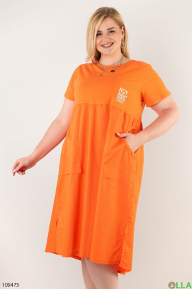 Women's orange batal dress