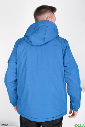 Мужская зимняя синяя куртка