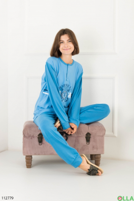 Жіноча блакитна піжама