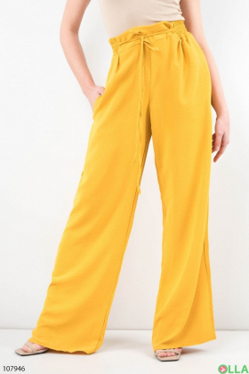 Women's yellow palazzo trousers