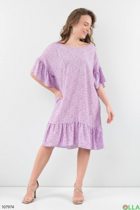 Жіноча фіолетова сукня в принт